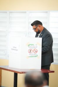 President Irfaan Ali Voting