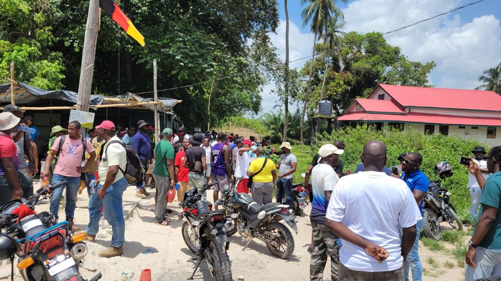 BOSAI Workers during the recent Industrial Action in Linden